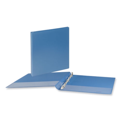 Picture of slant d-ring view binder, 3 rings, 1.5" capacity, 11 x 8.5, light blue