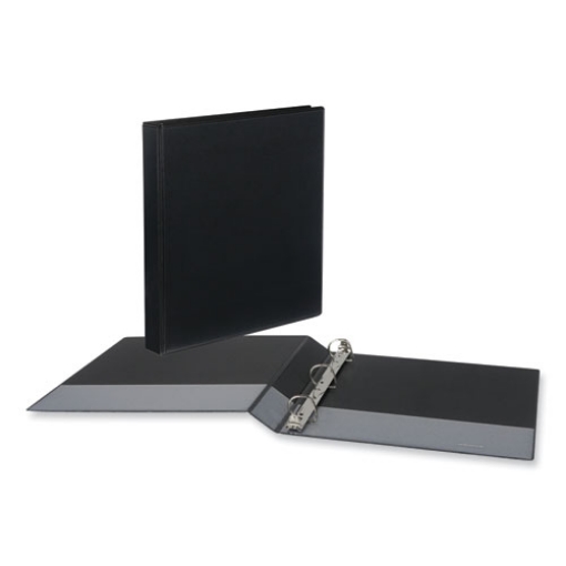 Picture of Slant D-Ring View Binder, 3 Rings, 1" Capacity, 11 x 8.5, Black, 12/Carton