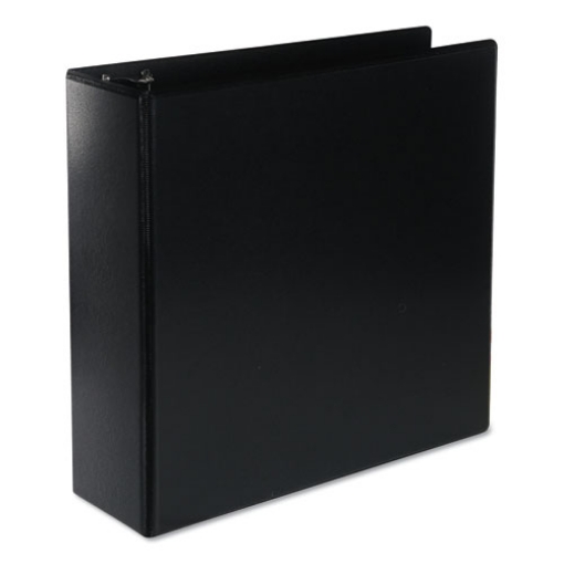 Picture of Deluxe Round Ring View Binder, 3 Rings, 3" Capacity, 11 X 8.5, Black