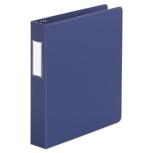 Picture of Deluxe Non-View D-Ring Binder With Label Holder, 3 Rings, 1.5" Capacity, 11 X 8.5, Royal Blue