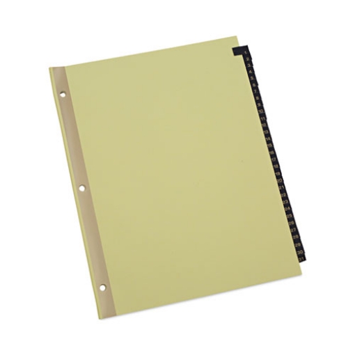 Picture of Deluxe Preprinted Simulated Leather Tab Dividers With Gold Printing, 31-Tab, 1 To 31, 11 X 8.5, Buff, 1 Set