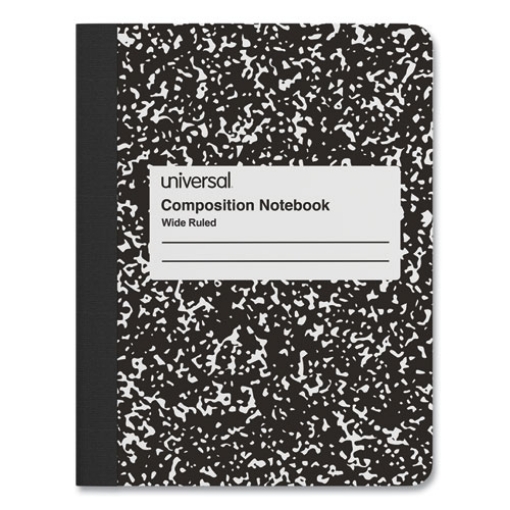 Picture of Composition Book, Wide/Legal Rule, Black Marble Cover, (100) 9.75 x 7.5 Sheets