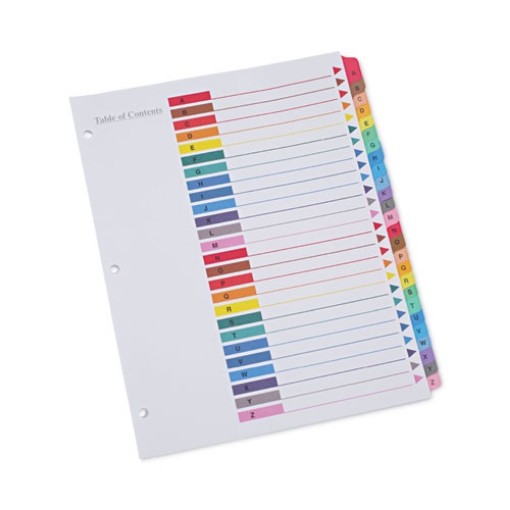 Picture of Deluxe Table Of Contents Dividers For Printers, 26-Tab, A To Z, 11 X 8.5, White, 1 Set