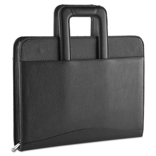 Picture of Zip-Around Padfolio, Vinyl, 14 1/2 X 2 1/2 X 11 1/2, Black