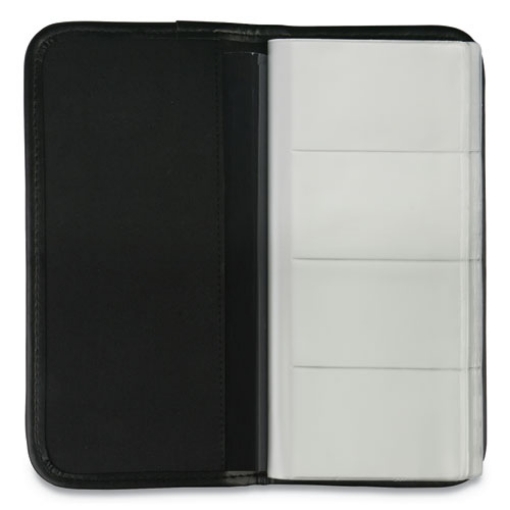 Picture of Business Card Holder, Holds 160 3.5 X 2 Cards, 4.75 X 10.13, Vinyl, Black