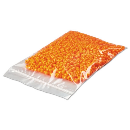 Picture of Reclosable Poly Bags, Zipper-Style Closure, 2 mil, 12" x 15", Clear, 1,000/Carton