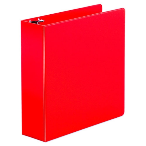 Picture of Economy Non-View Round Ring Binder, 3 Rings, 3" Capacity, 11 X 8.5, Red