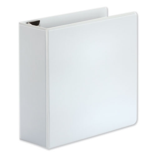 Picture of Deluxe Easy-To-Open D-Ring View Binder, 3 Rings, 4" Capacity, 11 X 8.5, White