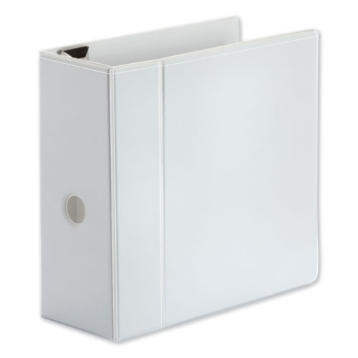 Picture of Deluxe Easy-To-Open D-Ring View Binder, 3 Rings, 5" Capacity, 11 X 8.5, White