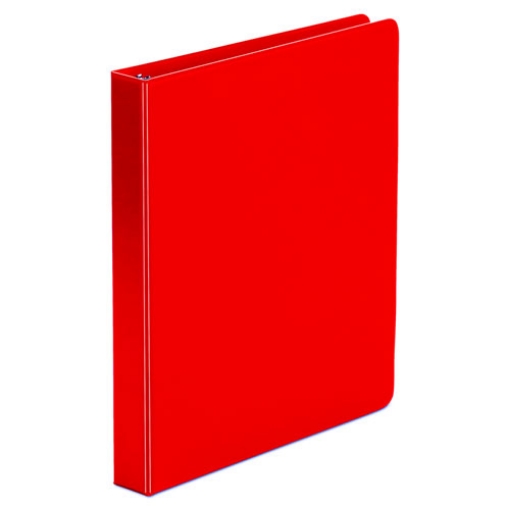 Picture of Economy Non-View Round Ring Binder, 3 Rings, 1" Capacity, 11 X 8.5, Red