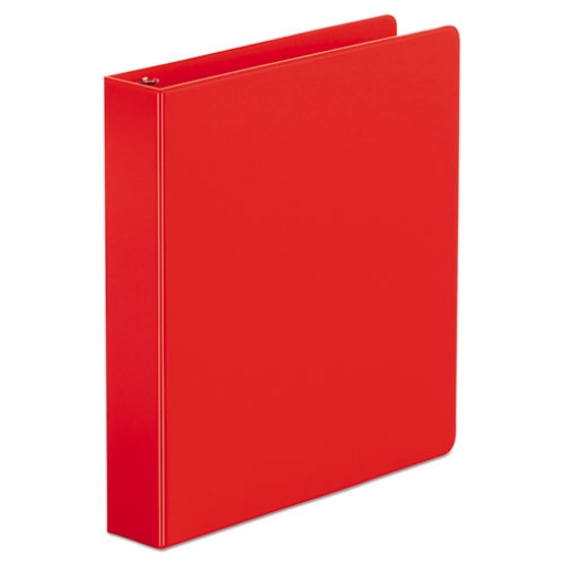 Picture of Economy Non-View Round Ring Binder, 3 Rings, 1.5" Capacity, 11 X 8.5, Red