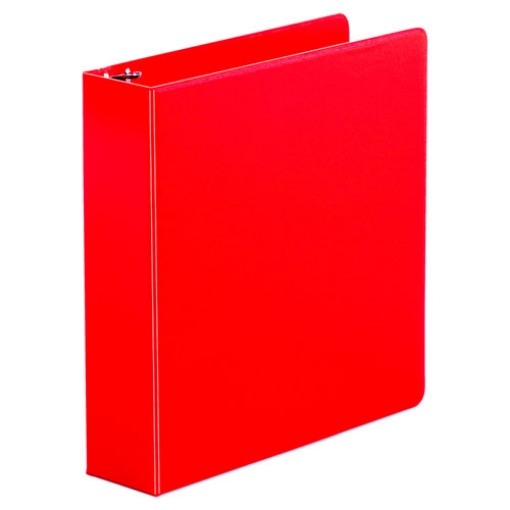 Picture of Economy Non-View Round Ring Binder, 3 Rings, 2" Capacity, 11 X 8.5, Red