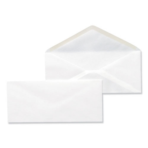 Picture of Open-Side Business Envelope, #10, Monarch Flap, Gummed Closure, 4.13 x 9.5, White, 500/Box