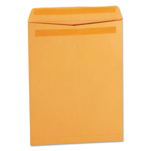 Picture of Self-Stick Open End Catalog Envelope, #12 1/2, Square Flap, Self-Adhesive Closure, 9.5 x 12.5, Brown Kraft, 250/Box