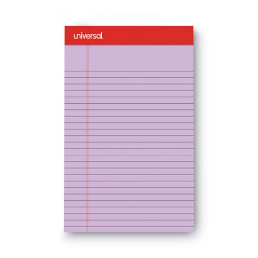 Picture of Colored Perforated Ruled Writing Pads, Narrow Rule, 50 Orchid 5 X 8 Sheets, Dozen