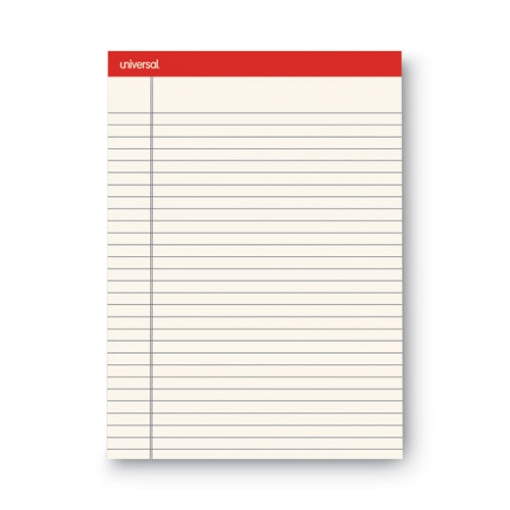 Picture of Colored Perforated Ruled Writing Pads, Letter Size Pad (8.5 x 11.75), Wide/Legal Rule, 50 Ivory 8.5 x 11 Sheets, Dozen