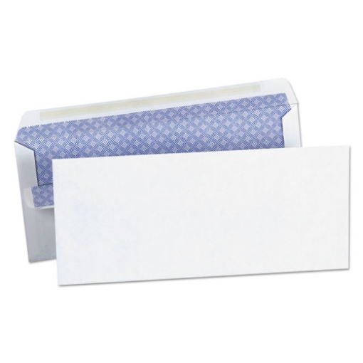 Picture of Self-Seal Security Tint Business Envelope, #10, Square Flap, Self-Adhesive Closure, 4.13 x 9.5, White, 500/Box