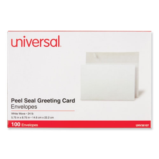 Picture of Peel Seal Strip Business Envelope, #A9, Square Flap, Self-Adhesive Closure, 5.74 x 8.75, White, 100/Box