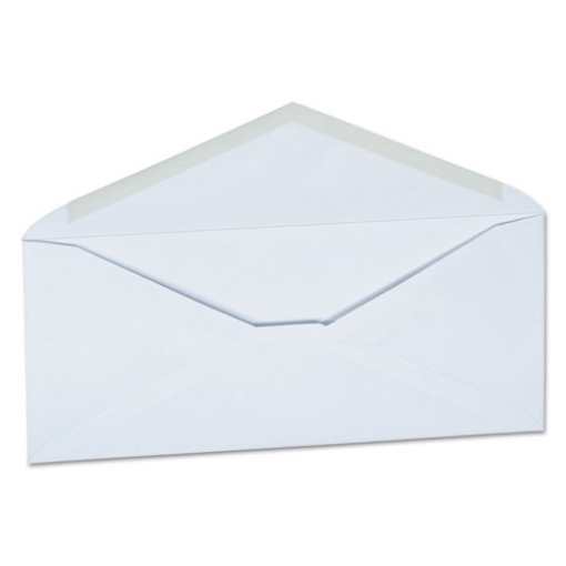 Picture of Open-Side Business Envelope, #10, Monarch Flap, Gummed Closure, 4.13 x 9.5, White, 250/Carton