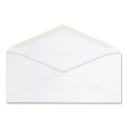 Picture of Open-Side Business Envelope, #10, Commercial Flap, Gummed Closure, 4.25 x 9.63, White, 125/Box