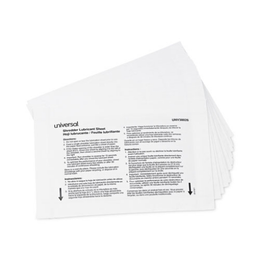 Picture of Shredder Lubricant Sheets, 5.5 x 2.8, 24 Sheets/Pack