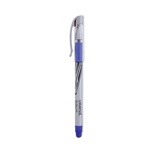 Picture of Gel Pen, Stick, Medium 0.7 Mm, Blue Ink, Silver/blue Barrel, Dozen