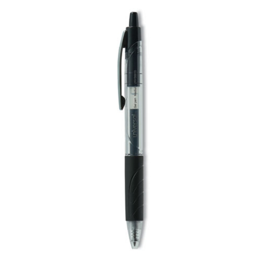 Picture of Comfort Grip Gel Pen, Retractable, Medium 0.7 Mm, Black Ink, Clear/black Barrel, 36/pack