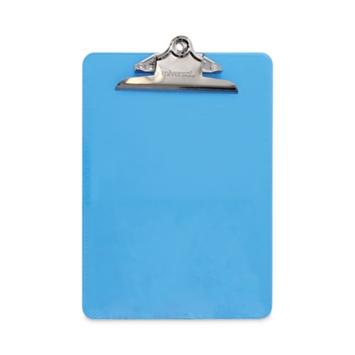 Picture of Plastic Clipboard with High Capacity Clip, 1.25" Clip Capacity, Holds 8.5 x 11 Sheets, Translucent Blue