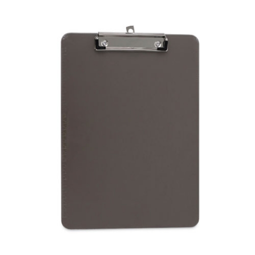 Picture of Plastic Clipboard with Low Profile Clip, 0.5" Clip Capacity, Holds 8.5 x 11 Sheets, Translucent Black