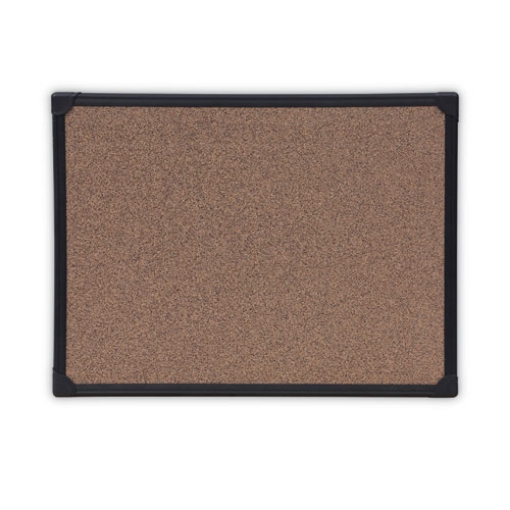 Picture of Tech Cork Board, 24 x 18, Brown Surface, Black Aluminum Frame