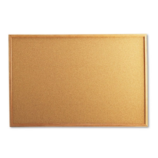 Picture of Cork Board with Oak Style Frame, 36 x 24, Tan Surface