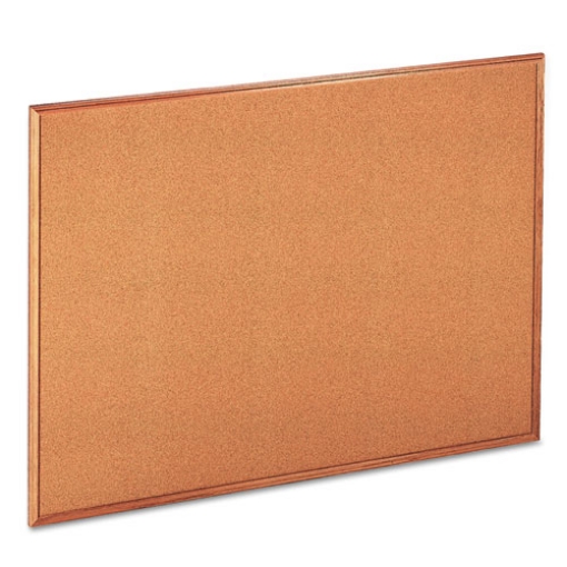 Picture of Cork Board with Oak Style Frame, 48 x 36, Tan Surface