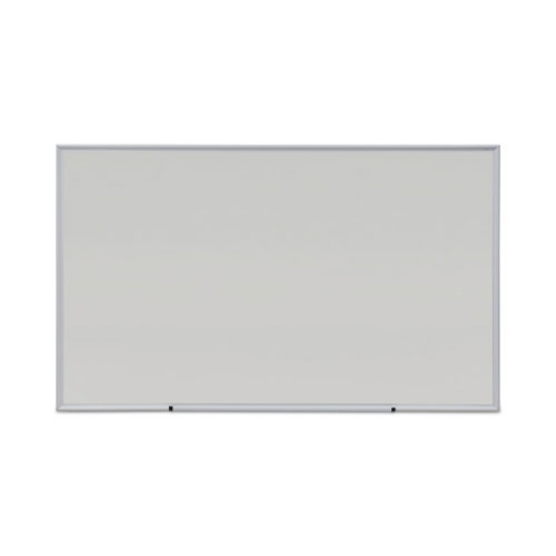 Picture of Deluxe Melamine Dry Erase Board, 60 x 36, Melamine White Surface, Silver Anodized Aluminum Frame