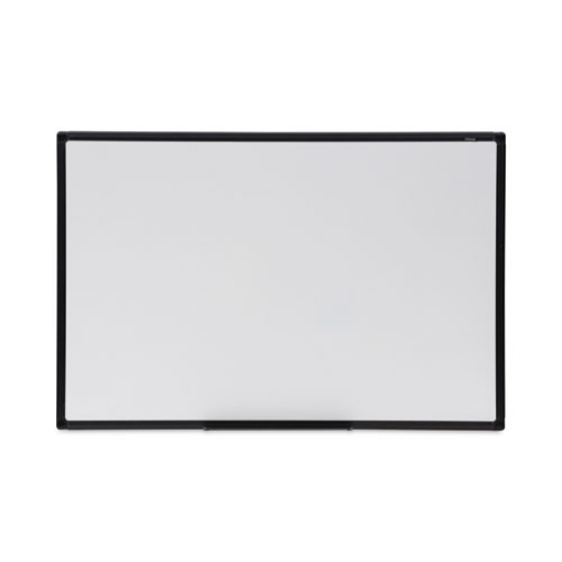 Picture of Design Series Deluxe Dry Erase Board, 36 x 24, White Surface, Black Anodized Aluminum Frame