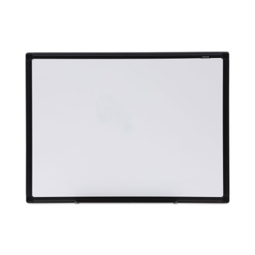Picture of Design Series Deluxe Dry Erase Board, 24 x 18, White Surface, Black Anodized Aluminum Frame