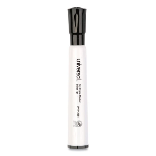 Picture of Dry Erase Marker, Medium Bullet Tip, Black, Dozen