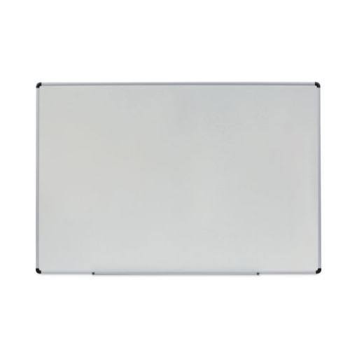 Picture of modern melamine dry erase board with aluminum frame, 72 x 48, white surface