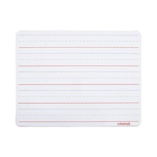 Picture of lap/learning dry-erase board, penmanship ruled, 11.75 x 8.75, white surface, 6/pack