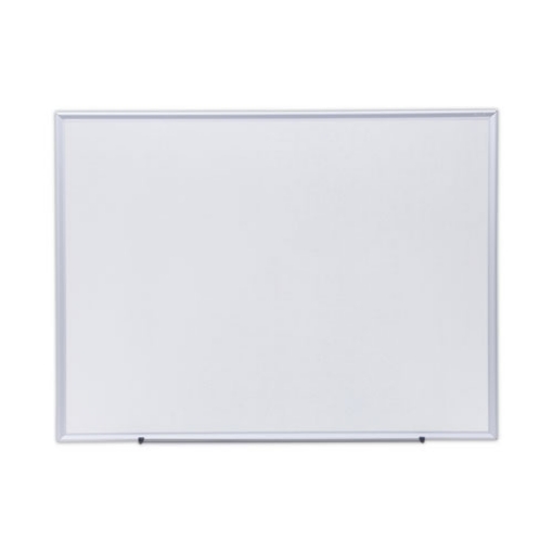 Picture of Deluxe Melamine Dry Erase Board, 48 x 36, Melamine White Surface, Silver Aluminum Frame