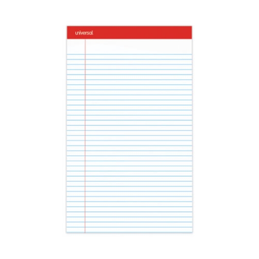 Picture of Perforated Ruled Writing Pads, Wide/legal Rule, Red Headband, 50 White 8.5 X 14 Sheets, Dozen