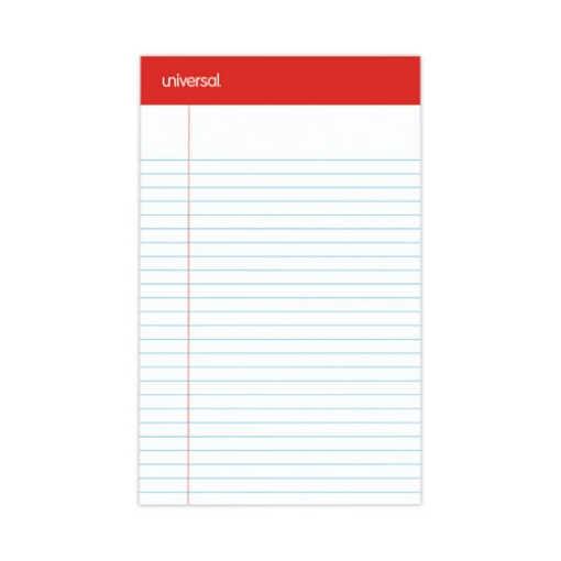 Picture of Perforated Ruled Writing Pads, Narrow Rule, Red Headband, 50 White 5 X 8 Sheets, Dozen