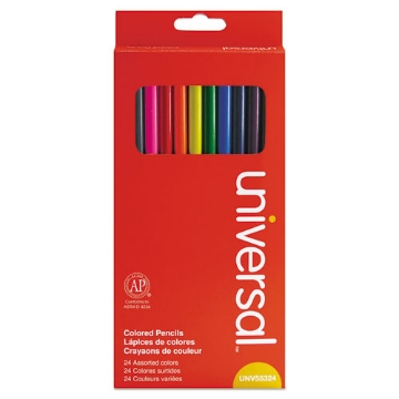 Picture of Woodcase Colored Pencils, 3 mm, Assorted Lead and Barrel Colors, 24/Pack