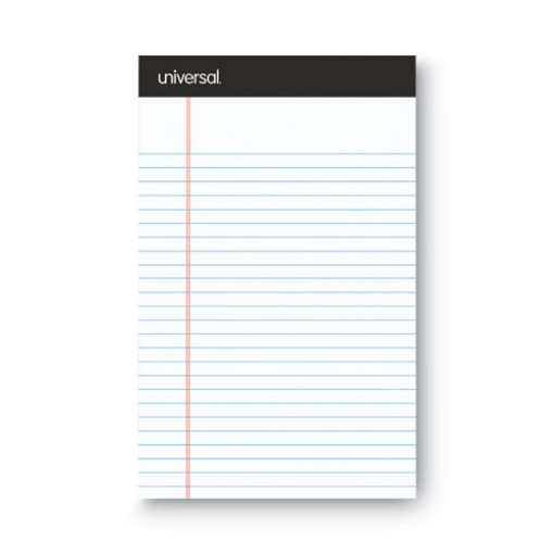 Picture of Premium Ruled Writing Pads With Heavy-Duty Back, Narrow Rule, Black Headband, 50 White 5 X 8 Sheets, 6/pack