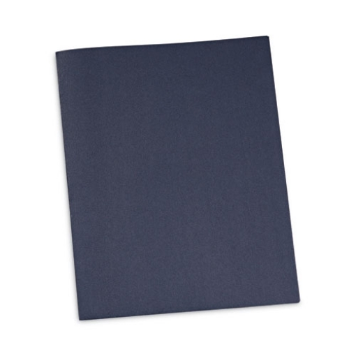 Picture of Two-Pocket Portfolios With Tang Fasteners, 0.5" Capacity, 11 X 8.5, Dark Blue, 25/box