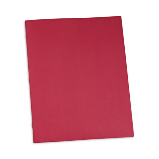 Picture of Two-Pocket Portfolios With Tang Fasteners, 0.5" Capacity, 11 X 8.5, Red, 25/box