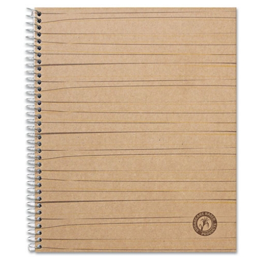 Picture of Deluxe Sugarcane Based Notebooks, Kraft Cover, 1-Subject, Medium/College Rule, Brown Cover, (100) 11 x 8.5 Sheets