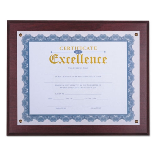 Picture of Award Plaque, 13.3 X 11, Mahogany With Mahogany Border