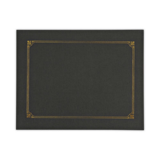 Picture of Certificate/Document Cover, 8.5 x 11; 8 x 10; A4, Black, 6/Pack