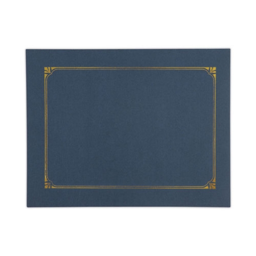 Picture of Certificate/Document Cover, 8.5 x 11; 8 x 10; A4, Navy, 6/Pack