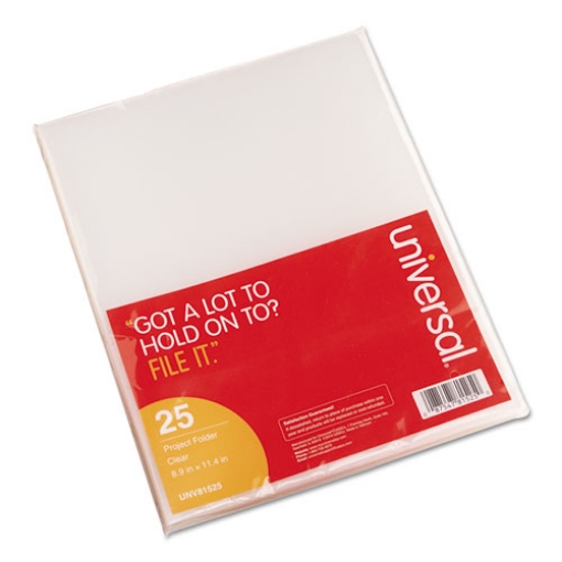 Picture of Project Folders, Letter Size, Clear, 25/pack